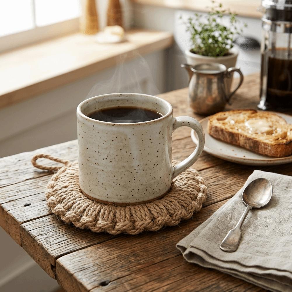 Thickened Cup Pad Handmade Trivet Simple Coaster Café