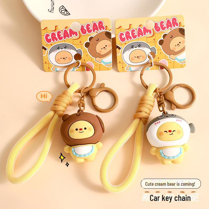 Genuine Cartoon Bear Keychain: Cute Bag Pendant and Small Gift