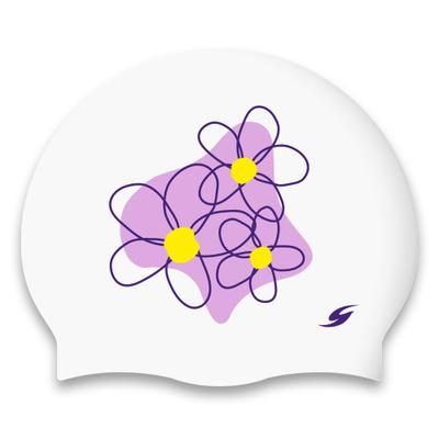 SENTI [Sc-2274] Violetta Wh Silicone Swim Cap