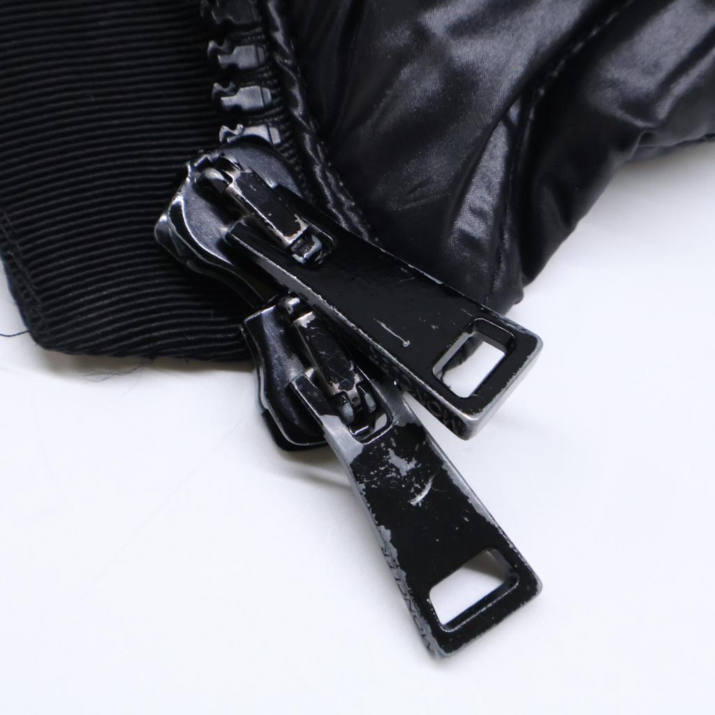 MONCLER FULMAR fur-lined down hoodie coat O blackUsed