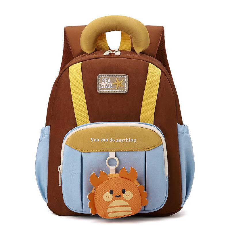 Schoolbag Kindergarten School Bag Boys and Girls New Lightweight Versatile Color Matching Backpack Medium and Large Class Baby Backpack