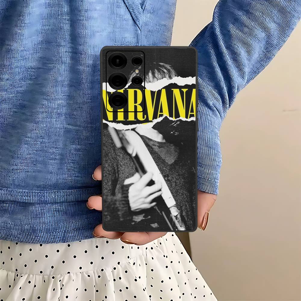 

Grunge Band N-Nirvana Phone Case For Samsung S 24 Fe 25 Ultra Plus 20 Lite 21 30 22 23 24 22 Ultra 5G Fundas Samsung S30 Ultra 5G