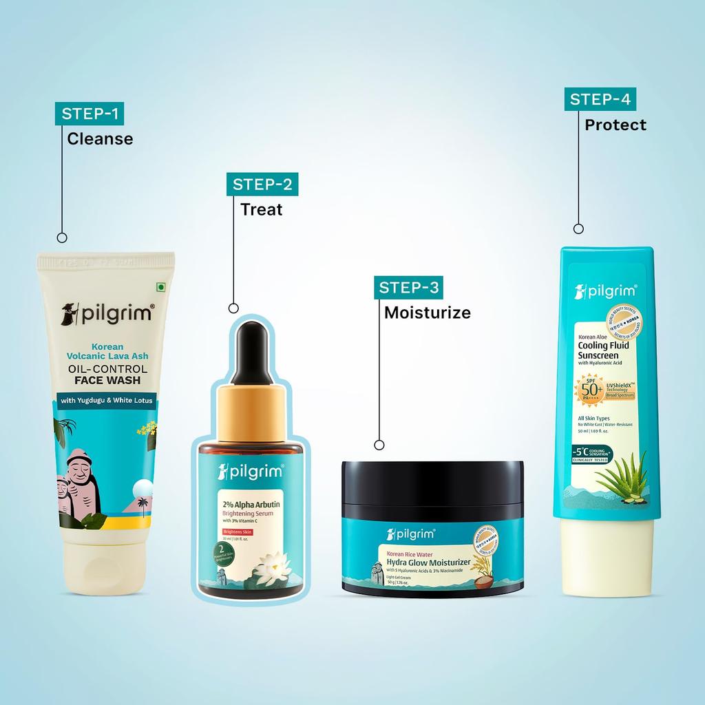 Pilgrim 2% Alpha Arbutin 3% Vitamin C Brightening Face Serum For Radiant Glow All Skin Types Pack Of 2 30 ml