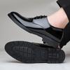 New Dress Leather Shoes Bright Leather Patent Leather Men's Business Pointed Leather Men's Shoes Trend