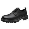 2025 summer new British style business casual leather shoes men's hollow breathable leather shoes