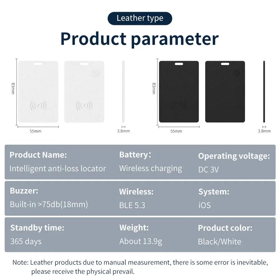 Anti Loss GPS Smart Tag Bluetooth Location Card IPX5 Waterproof Wireless Charge For IPhone Apple Find My App Airtag Replacement