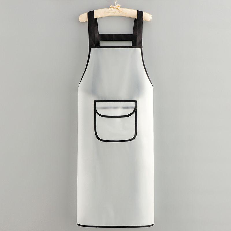Unisex TPU Transparent Waterproof Apron: Fashionable, Oil-Proof, Ideal for Home, Kitchen, or Restaurant Dishwashing & Seafood Prep