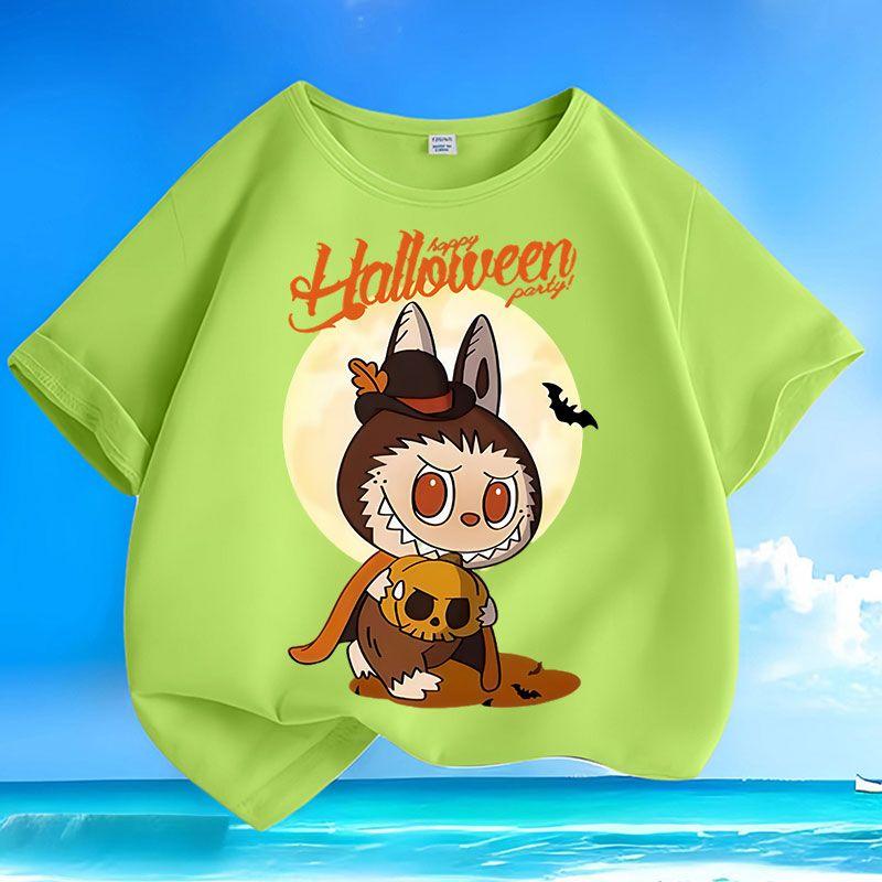 Children's Cartoon Pure Cotton Top, Summer Boys' and Girls' Casual Short-sleeved T-shirt