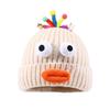 Women Knitted Hat Sausage Mouth Design Ear Protection Warm Hat 3D Big Eyes Versatile Hat Winter Accessory