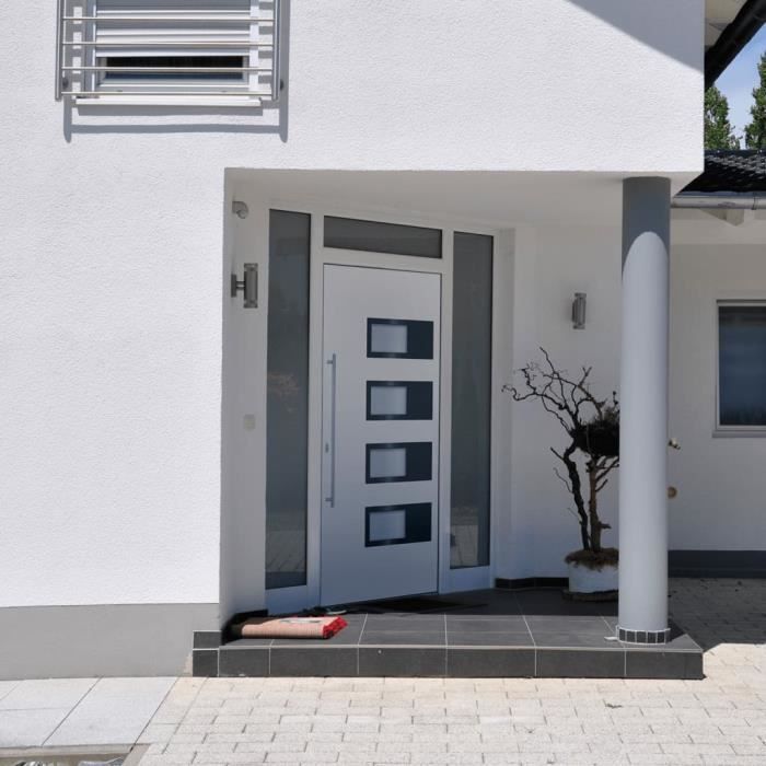VidaXL Front Door White 110x210 Cm Aluminium and PVC 3157067