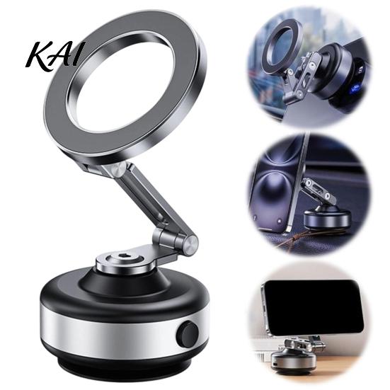 Magnetic Suction Cup Mount Electric Vacuum Phone Holder for Car, 360 Degree Rotating Dashboard Secure Car Attachment with 16pcs N52 Magnets,