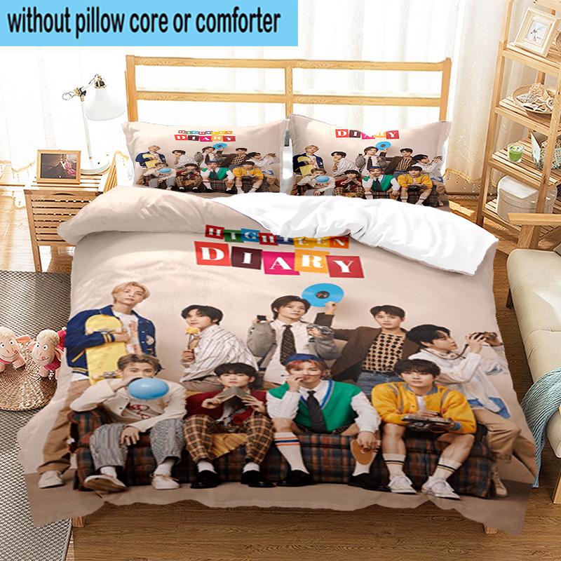 3PCS Kpop music 3pcs Bedding,Including 3PCS Duvet Cover And 2pcs Pillowcases Perfect for Christmas,Ideal for Bedroom, Dormitory