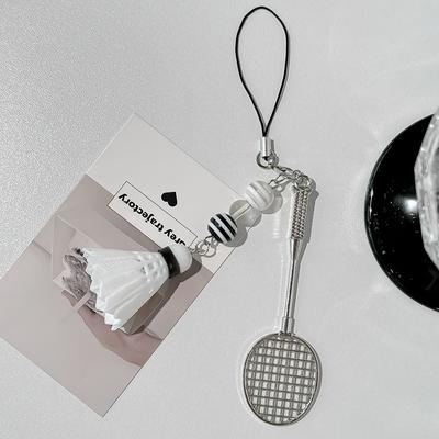 Portachiavi Pendente Mini Racchetta Badminton Novità Carino Portachiavi Auto Creativo Squisiti Accessori Decorativi per Zaino Regali