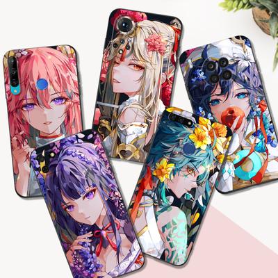 Schwarze TPU-Hülle für Honor 8a Prime 8s 9 10X Lite 9A 9C 9X Premium Pro 9S Hülle Cover Genshin Impact