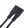 IEC 320 C8 2-poliger Stecker auf 2 x C7-Buchse, Y-Split-Stromkabel, ca. 28 cm, IEC 320 C7 auf C8, Verlängerungskabel, C8-Stecker auf C7-Buchse