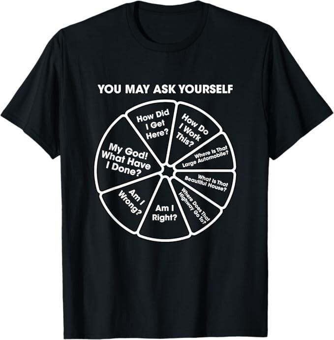 You May Ask Yourself Classic 80 s Pop Music Retro Pie Chart T-Shirt S разноцветный