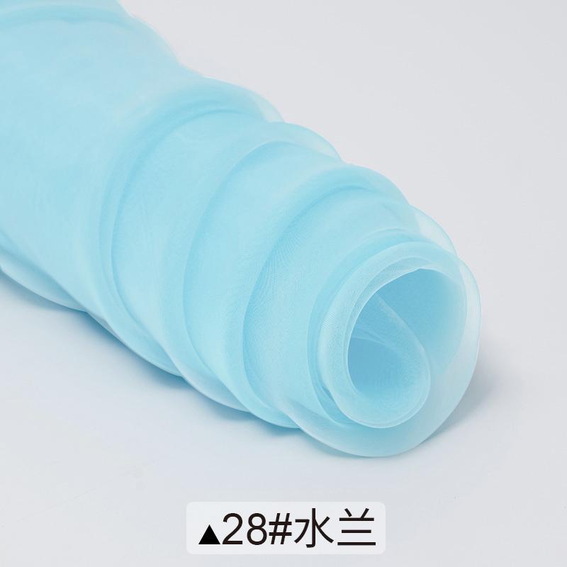 150x100/500cm Soft Transparent Organza Fabric For Wedding Decoration, Background Cloth, Handmade DIY Decorative Fabric TJ0031