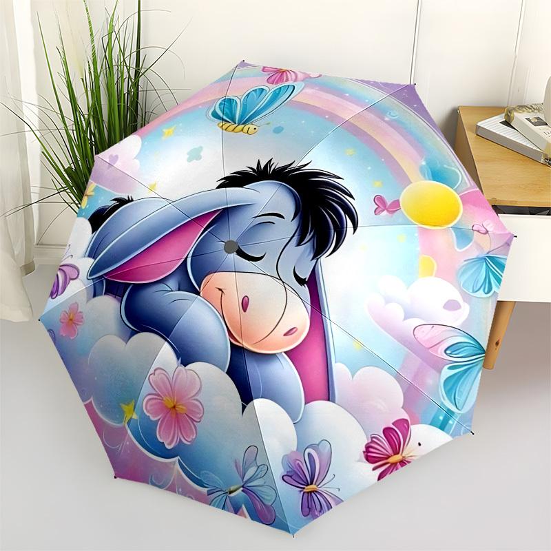 

Eeyore, Fantasy Themed Automatic Opening and Closing Umbrella, Brightly Colored 8-rib Portable Umbrella, Suitable for Men and Women, A Perfect Gift fo