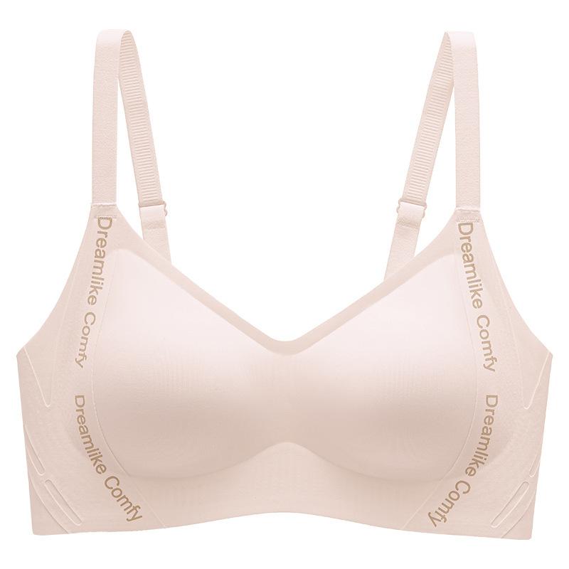 Large-sized Bras Women's Gathering and Retracting Bras Thin Women's Anti-sagging Full-cup Underwear Without Underwire