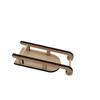 2Pcs Creative With Rope Christmas Wooden Mini Sleighs Handmade Unfinished Miniature Wooden Sleigh Model Pendant Sled Ornament