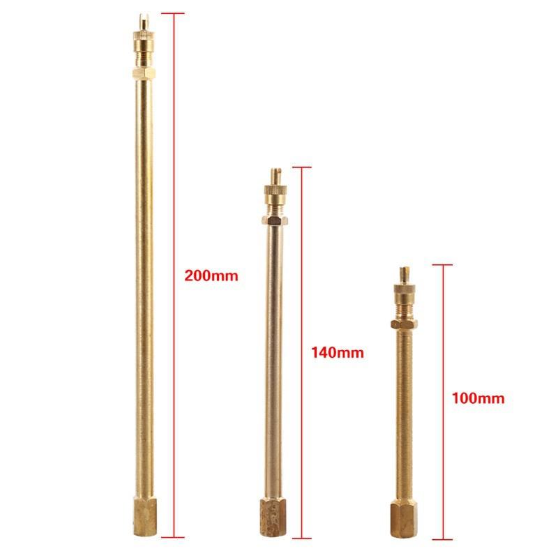 Tire Valve Extension 100mm//3.94 140mm//5.51 200mm//7.87 Brass Auto Tire Valve Stem Extension Pole Caps Extender Straight Bore 200mm