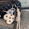 New Cartoon Bow Love Bag Pendant  For Women Couple Artificial Lamb Down Handbag Hanging Gift Decoration Accessories CLE