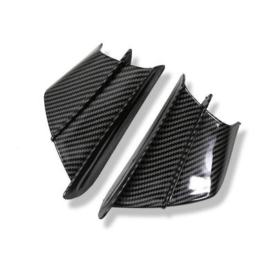 Par de Aletas de Fibra de Carbono de Aspecto, Spoiler de Aleta, Cubierta de Recorte, Deflector de Aire para Motocicleta