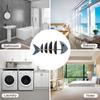 decorative Bookshelf Wall Shelves Fish-Shaped Organizer Shelf Wall Decorations Rustic Home Decor for Bathroom Laundry Room