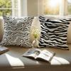 Classic fashion luxury zebra pattern Cushion Cover Pillowcase Antidustmite Invisible Zipper Short Plush Sofa Cushion