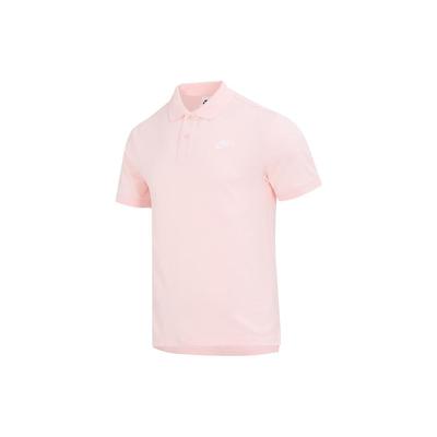 Sportliches Polohemd mit gesticktem Logo für Herren, lässige Oberteile, Pink CJ4457-686