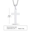 Vnox Men's Classic Cross Pendant Necklace, Stainless Steel Rope Cuban Blade Chain, Handsome Layered Neck Chains