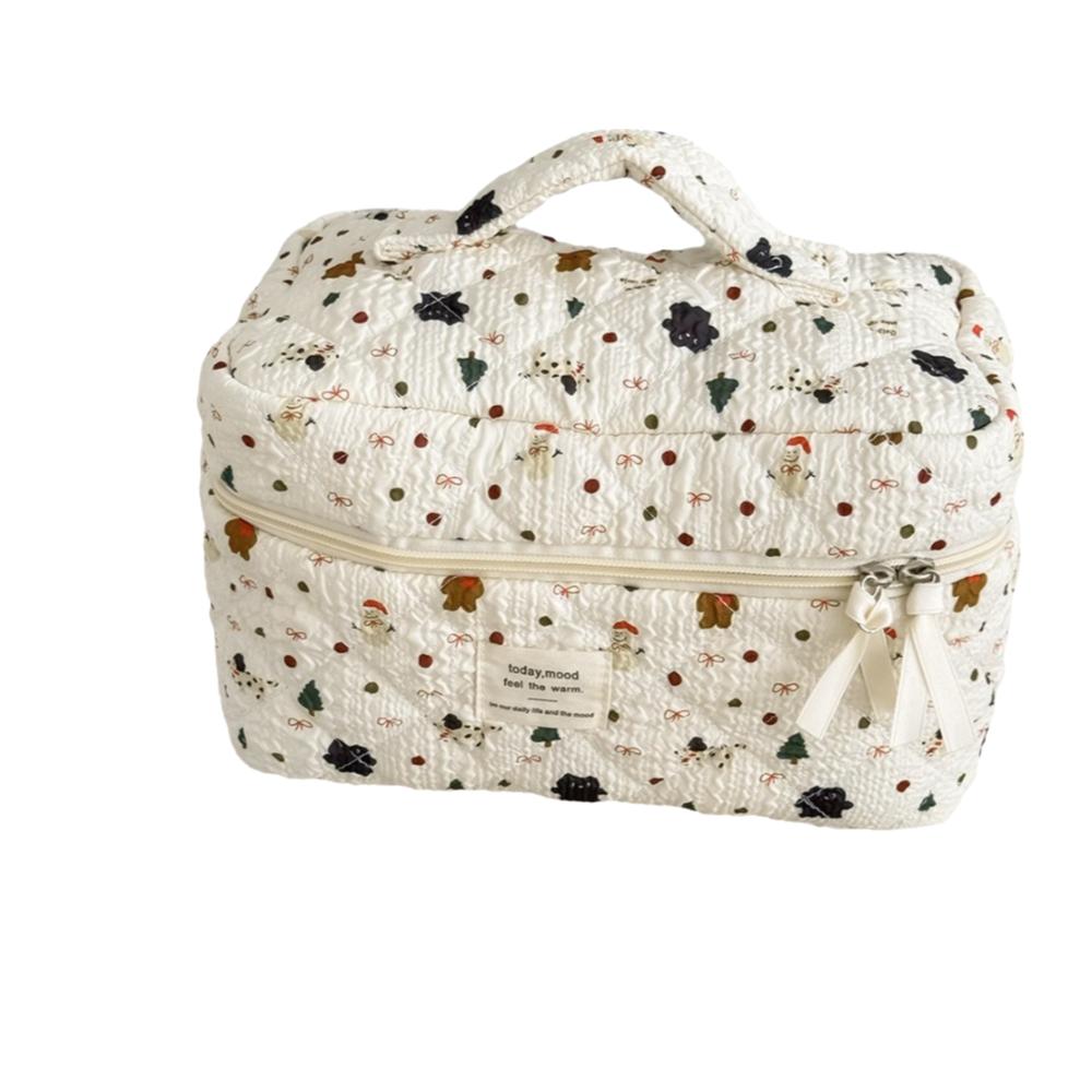 Fashion Cute Cartoon Printed Cosmetic Bags Portable Large Capacity Makeup Bags Multifunctional Storage Bag Travel