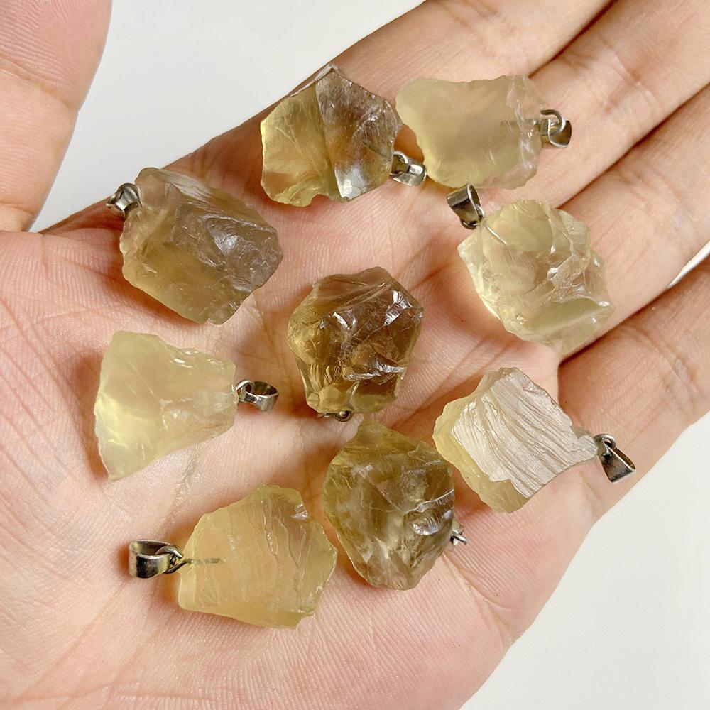 5pcs Irregular Raw Natural Stone Pendant Agates Quartz Crystal Pendant for Jewelry Making DIY Necklace Earrings Accessories