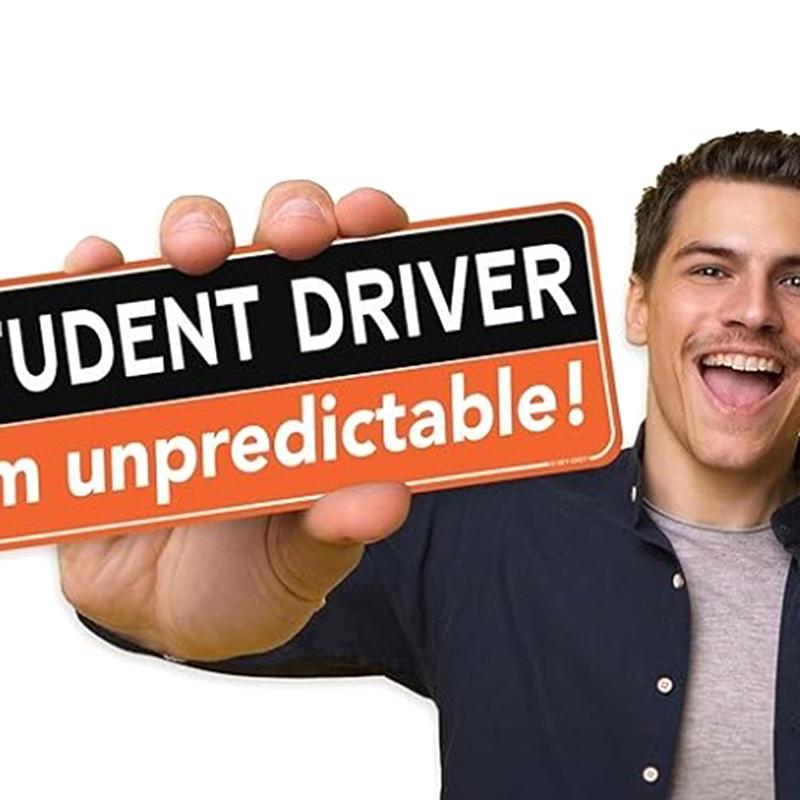 Magnets Decal Stickers Internship Magnetic New Driver Sign Learner Plates For Car Reflective Removable Student Bumper Beginner