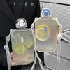 1Pcs 750ml Transparent Sports Bottle Portable Travel Canteen  Men Women Universal