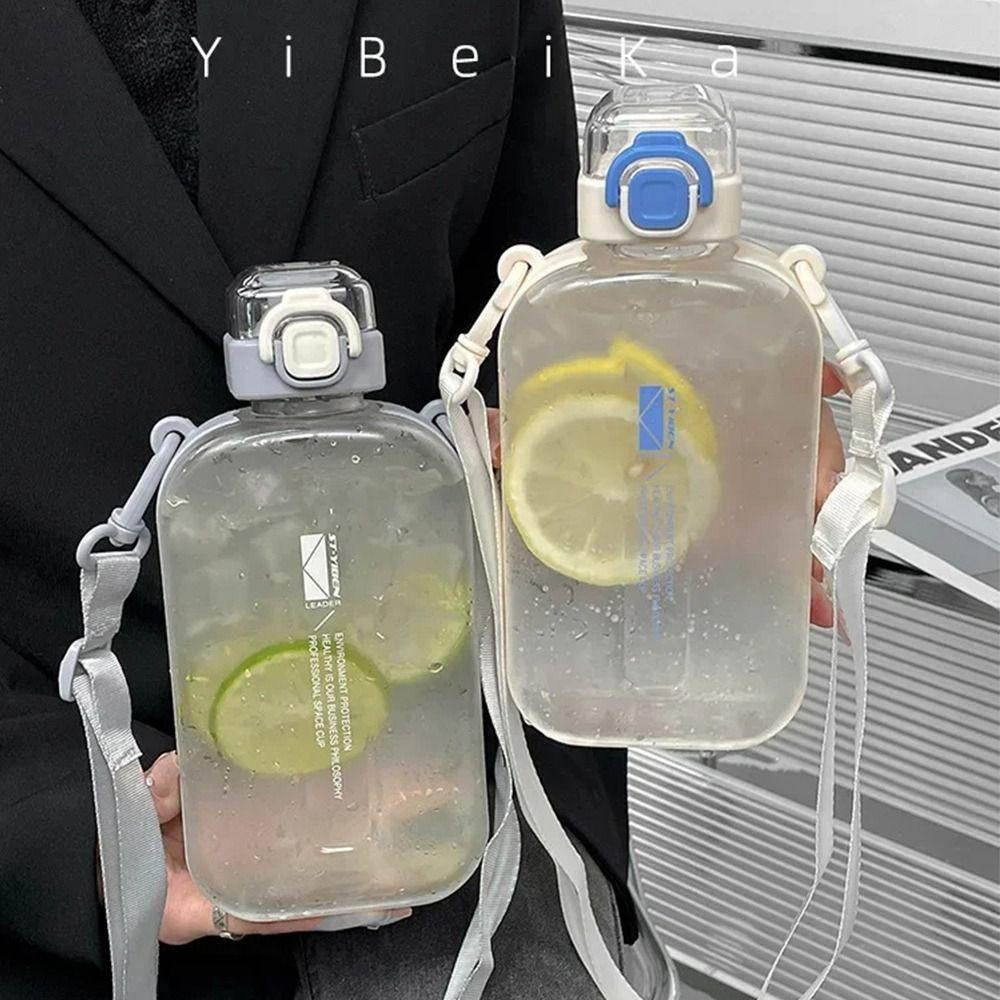 1Pcs 750ml Transparent Sports Bottle Portable Travel Canteen  Men Women Universal