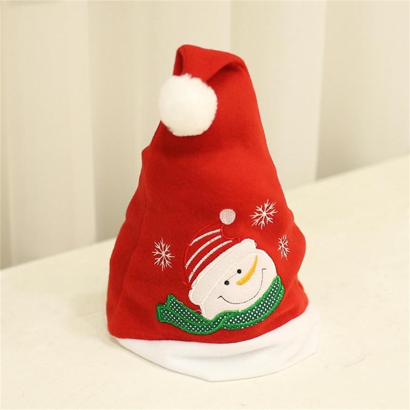 10pcs Exquisite Christmas Hat, Santa Hat Holiday Hat for Unisex Adults Festival Party Hat Plush Santa Hat Red Hat