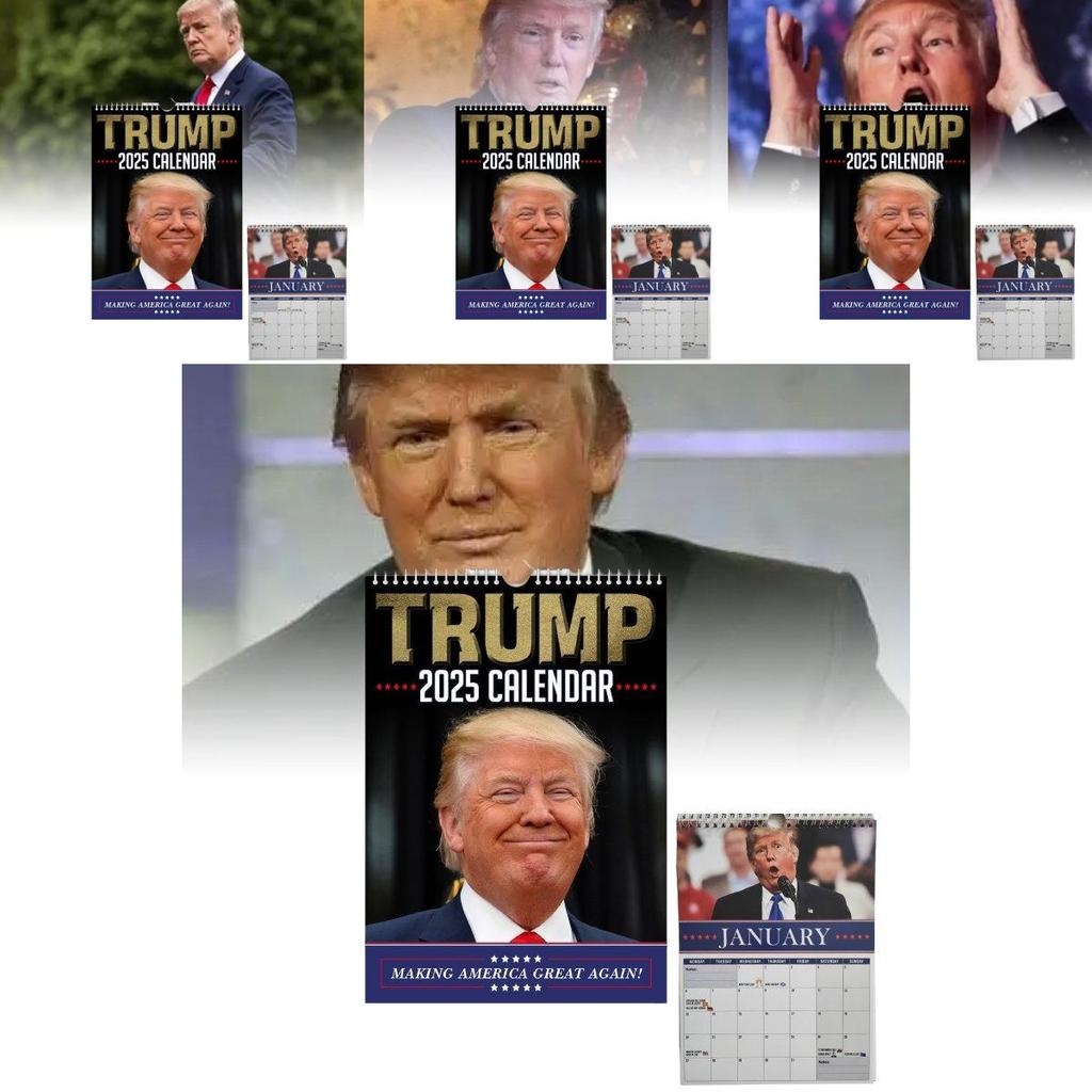 Charming Trumpinator Wall Calendar 2025 A4 Paper Perfect For Parties And Holiday Celebrations