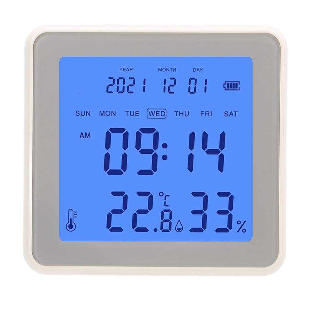 3.2in LCD Screen Smart Temperature Humidity Sensor Low Power Consumption Monitor for Bedroom Hotel