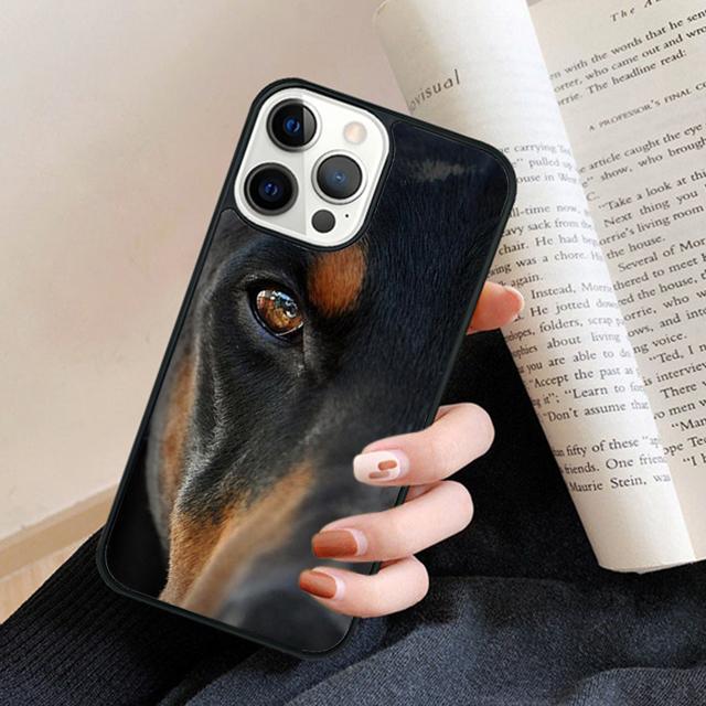 

Doberman Dog Guarding Fierce Phone Case Back Cover for iPhone 17 Air 16 15 14 13 11 12 Pro Max Plus Fundas iPhone 13