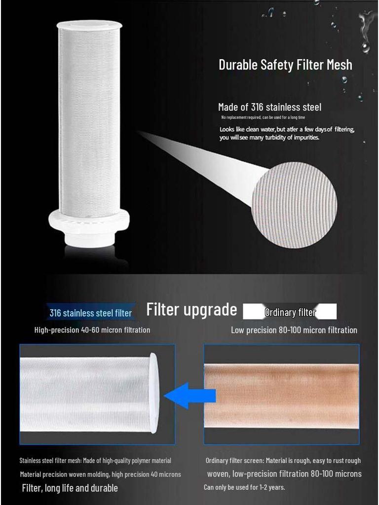 Universal Pre-filter Water Purifier with Central Backwash for Household Use