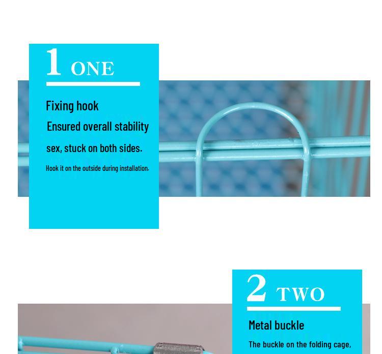 Indoor Pet Cage: Medium-Large for Dogs, Small Cats, Rabbits, or Chickens with Built-in Toilet