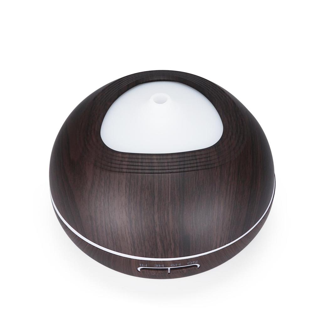 Diffusore di Aromi ad Ultrasuoni con Effetto Legno e Luce Colorata, Umidificatore da 400 ml per la Casa