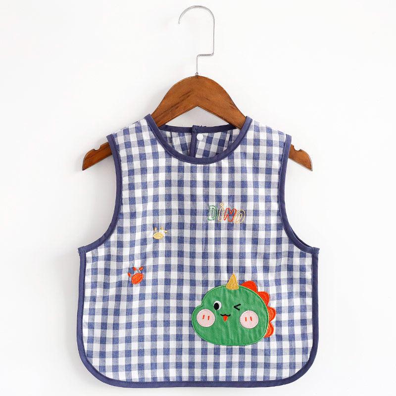 Waterproof Baby Bibs: Sleeveless, Anti-Stain, Solid Food Cartoon Coveralls for Infants and Toddlers