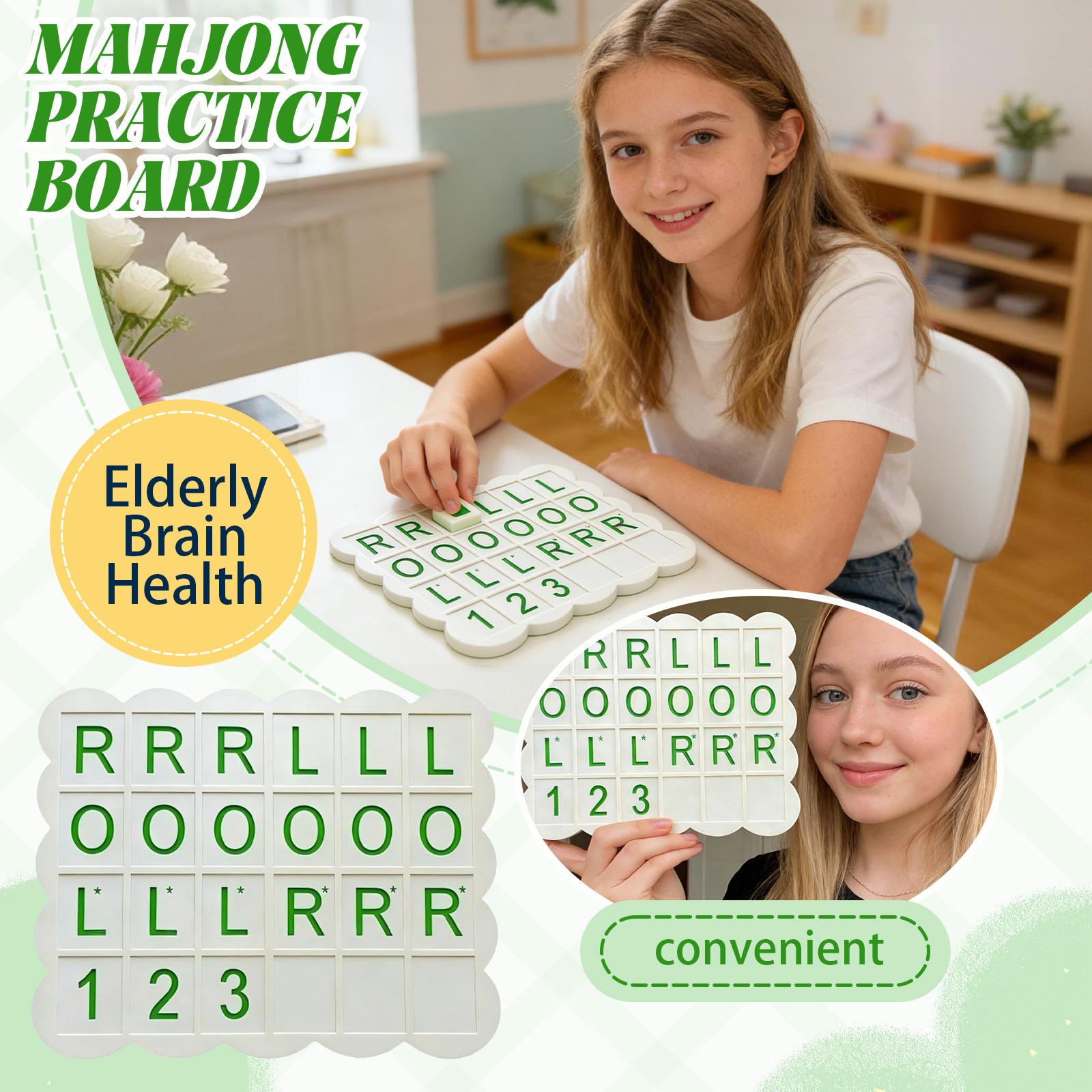 Portable Fun Mahjong Practice Board, Single Mahjong Practice Board One Size белый