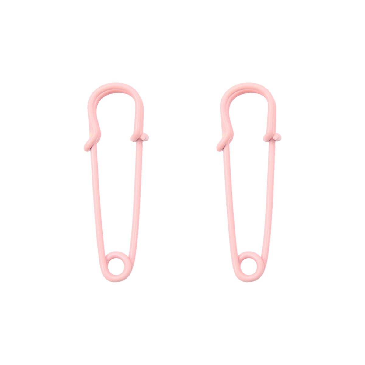 

2/5 шт. Красочная брошь с 3 отверстиями и булавками для рукоделия, украшения, фиксатор для одежды, расходные материалы, аксессуары 13x40mm 2pcs розовый