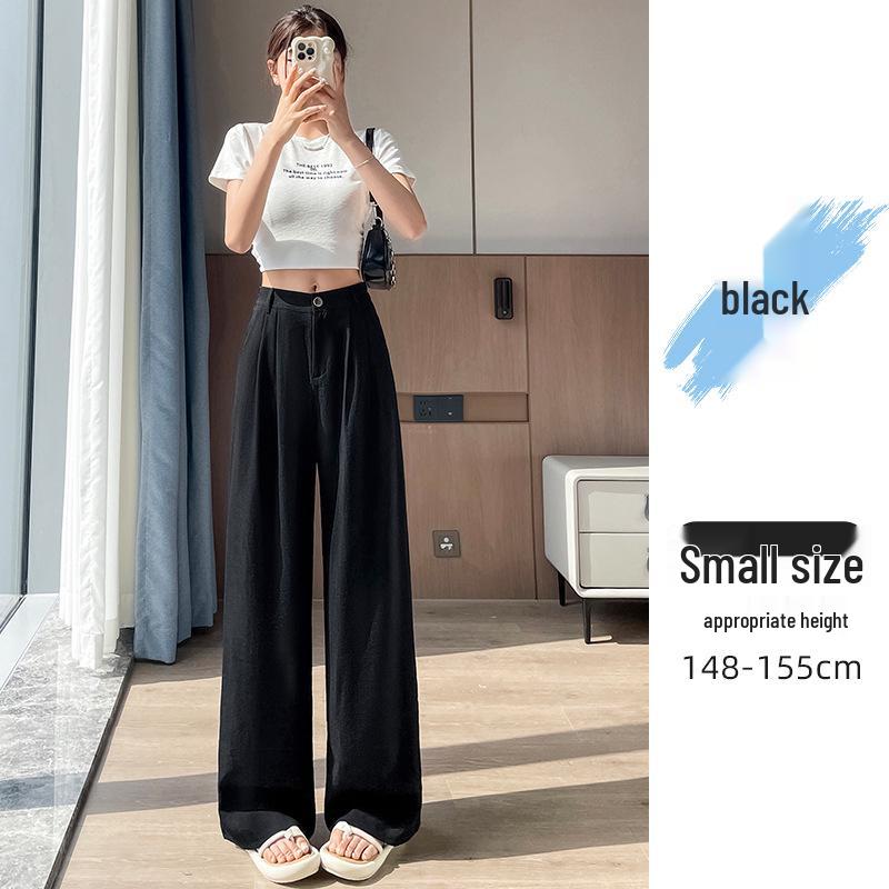 White Tencel Linen Floor-Length Women s Pants - Summer 2026 Lightweight Ice Silk, Sun Protection, Straight Leg, Draped Cotton Linen. S