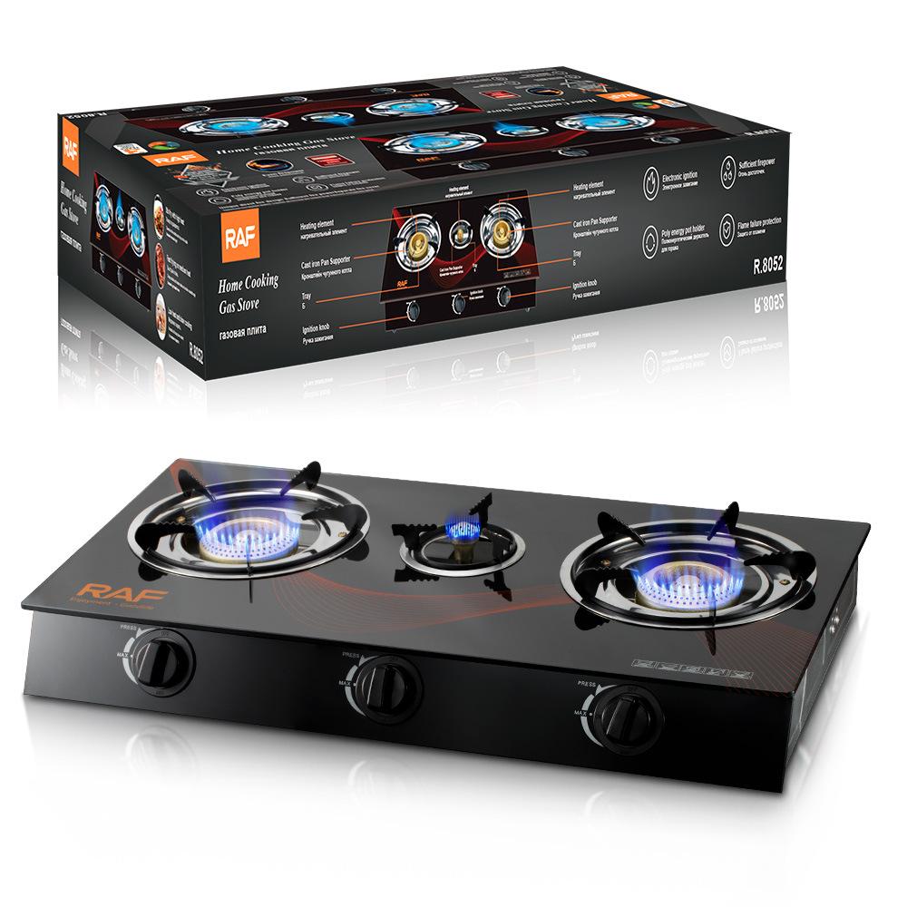 European-Style Three-Burner Stove, Simple Three-Burner Gas Stove