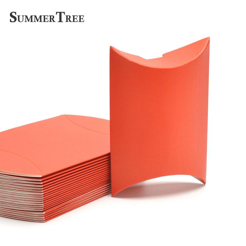 

100 шт./лот, подушка, бумажная вечеринка для свадебной вечеринки, подарочная коробка «сделай сам», коробки для конфет, аксессуары, подарочные коробки из крафт-бумаги 9x6.5x2.5cm