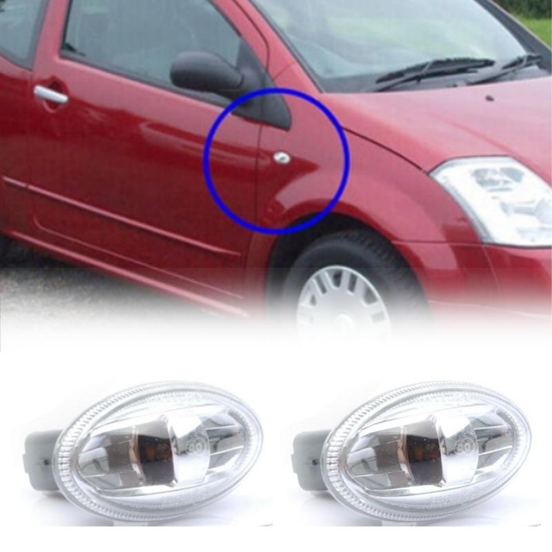 2pcs Side Indicator Repeater Lamp For Citroen Berlingo C-Elysee C1 C2 C3 C5 6325G3